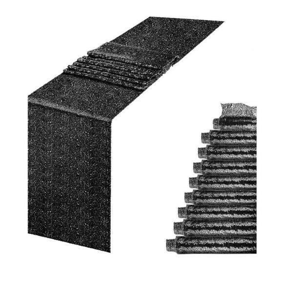 Other - Black 12x72 inch Sequin Table Runner Cloth | 10 pack ~ NEW
